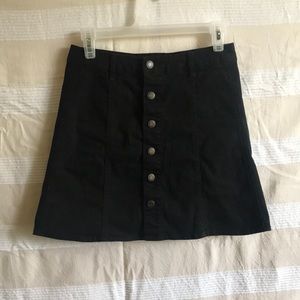 High waisted front button skirt
